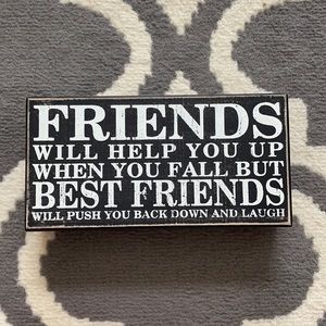 Approx. 3”x8” wooden box sign NWT